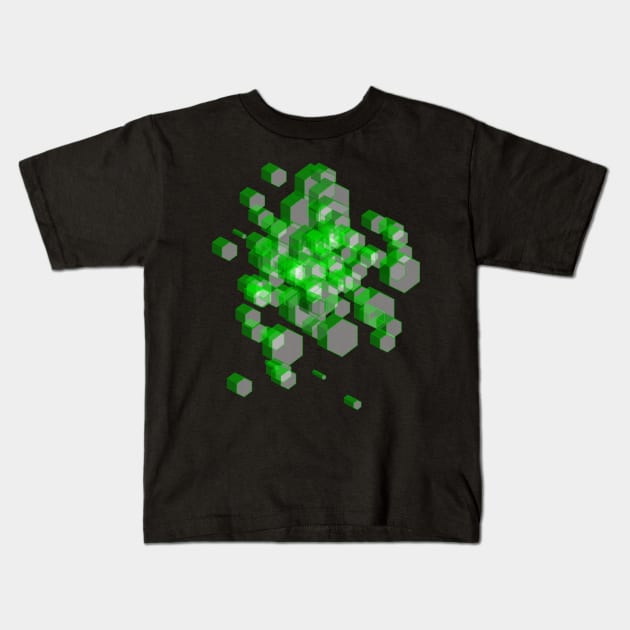 3D Hexagon Background XIII Kids T-Shirt by uniqued